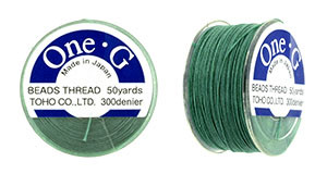 Mint Green TOHO One-G Nylon Beading Thread 50 Yard Spool - (1 Spool)