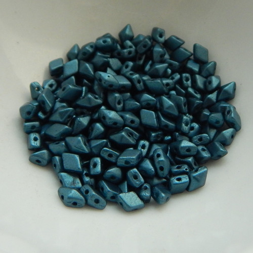 4x6mm DiamonDuo™ MINI Pastel Petrol (50 beads) Czech Glass