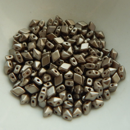 4x6mm DiamonDuo™ MINI Cocoa Airy Pearl (50 beads) Czech Glass