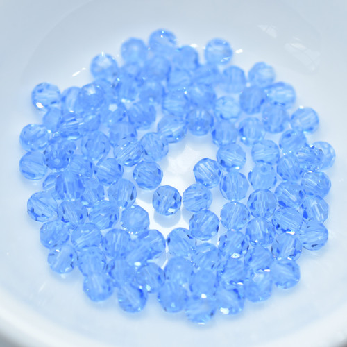 24 Beads - Swarovski Elements 5000 Series Crystal, Round - Light Sapphire