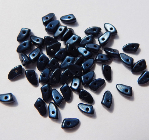 Prong Beads Metallic Suede Dark Blue 5 grams