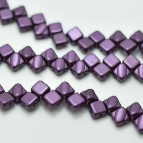 Silky Beads 6mm Pastel Bordeaux, 40 Beads Czech Glass