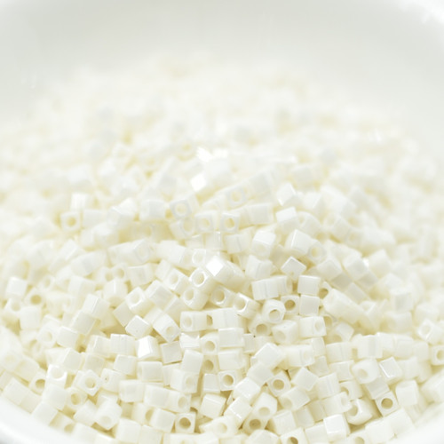 1.8mm Miyuki Cube 10 grams Ceylon Cream Glass Seed Bead No. 421