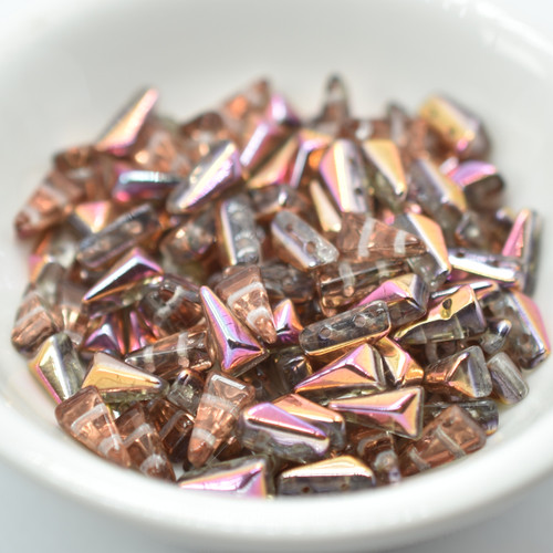 30 Beads - 5x8mm Vexolo® 2-Hole Crystal Sliperit Czech Glass