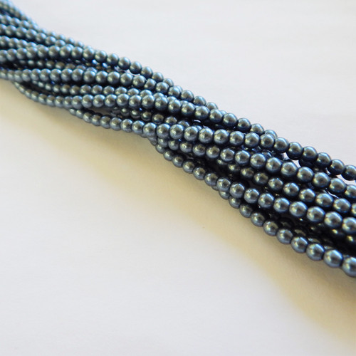 100 Beads - 3mm Druk Saturated Metallic Niagra Czech Glass Rounds