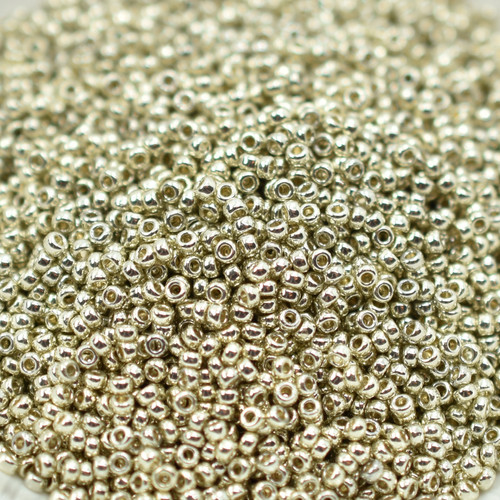 8 grams - 15/0 Miyuki Seed Beads - Duracoat Galvanized Silver No. 4201