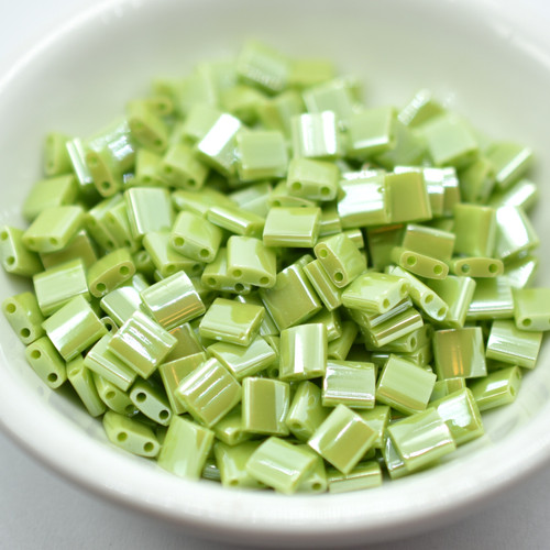 5MM Tila 5 grams Two Hole Beads Opaque Chartreuse Luster Miyuki No. 439
