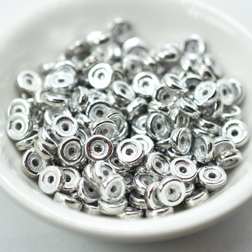 6mm Wheel Beads Full Labrador, 50 Beads Czech Glass