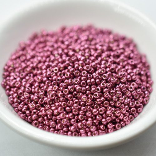 10 grams, 11/0 Miyuki Japanese Seed Beads Duracoat Galvanized Magenta No. 4219