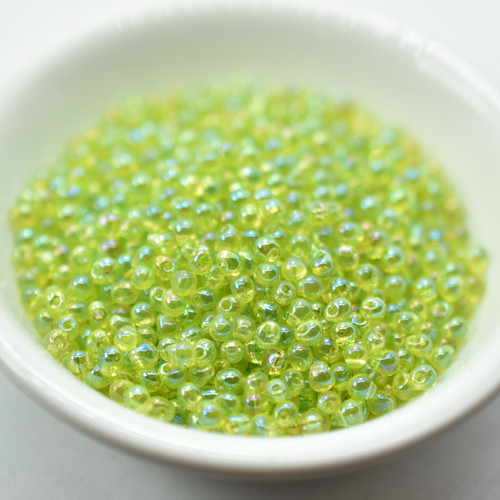 2.8mm Drop Beads Miyuki Lime AB, 10 Grams No. 258