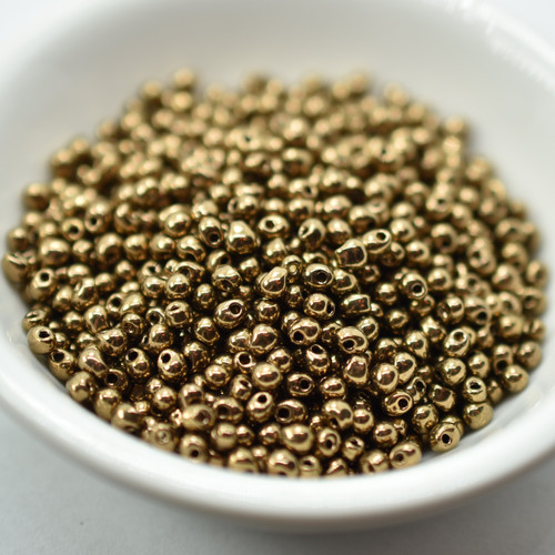 2.8mm Drop Beads Miyuki Jet Bronze, 10 Grams No. 457
