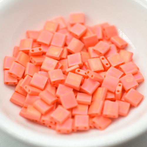 5MM Tila 5 grams Beads Matte Opaque Orange AB Miyuki No. 406Fr