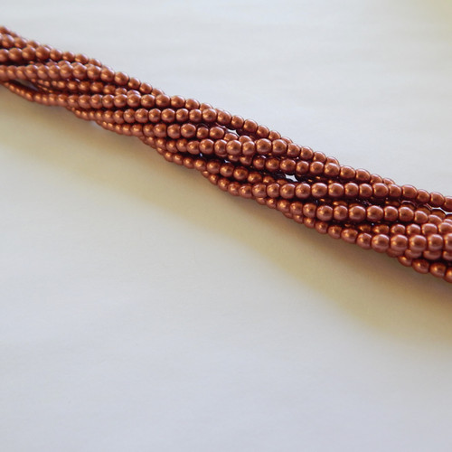100 Beads - 3mm Druk Saturated Metallic Grenadine Czech Glass Rounds