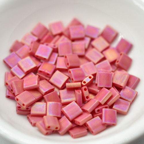 5MM Tila 5 grams Beads Matte Opaque Red AB Miyuki No. 408Fr