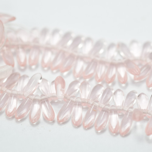 3x11mm Dagger, 50 Beads, Rosaline, Czech Glass