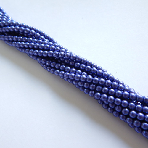 100 Beads - 4mm Druk Saturated Metallic Ultra Violet Czech Glass Rounds