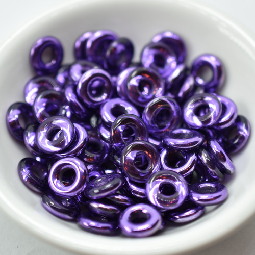 15 Beads - 10mm Ring, Crystal Violet Ice, Czech Glass