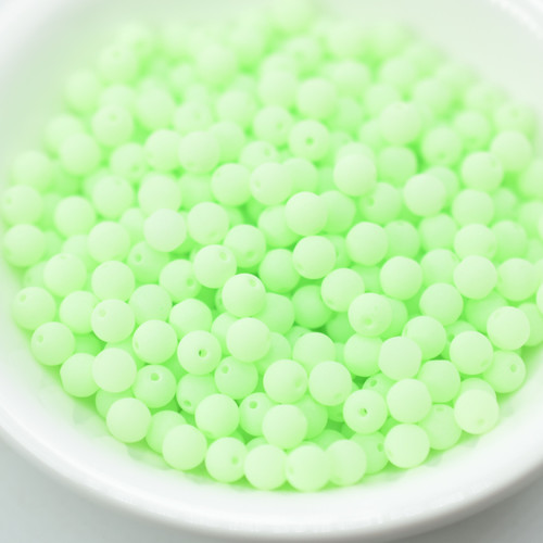 100 Beads - 4mm Druk Bondeli Lime - Czech Glass Rounds
