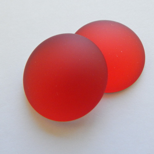 24mm Lunasoft Cabochon - Cherry - Quantity 1 - Luna Lucite Cabochon