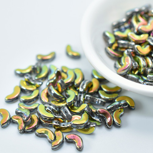 25 Beads - Arcos® par Puca® Paris Full Vitrail - Czech Glass
