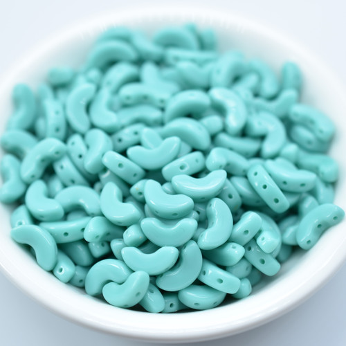 25 Beads - Arcos® par Puca® Paris Opaque Green Turquoise - Czech Glass