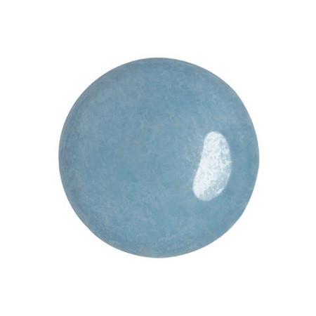 Cabochon Par Puca® 18mm - Opaque Aqua Luster - (1 Piece) Czech Glass Cab