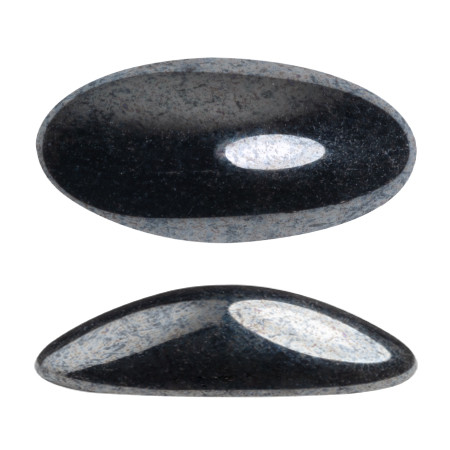 2 Pieces - Athos® Par Puca® Paris® 20x10mm - Jet Hematite - Czech Glass Cab
