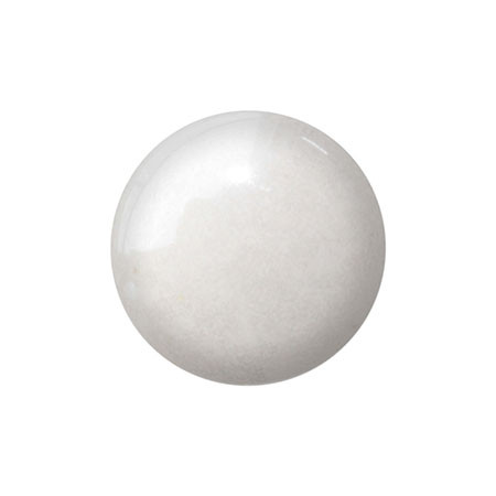 Cabochon Par Puca® 14mm - Opaque White Ceramic Look - (1 Piece) Czech Glass Cab