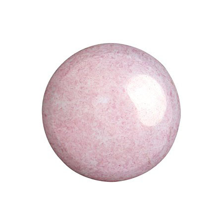 Cabochon Par Puca® 18mm - Opaque Light Rose Ceramic Look - (1 Piece) Czech Glass Cab