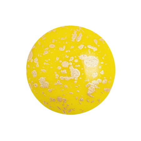 Cabochon Par Puca® 25mm - Opaque Jonquil Splash - (1 Piece) Czech Glass Cab