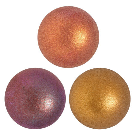 Cabochon Par Puca® 25mm - Yellow Gold metallic Iris - (1 Piece) Czech Glass Cab
