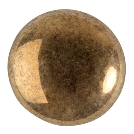 Cabochon Par Puca® 25mm - Dark Gold Bronze - (1 Piece) Czech Glass Cab
