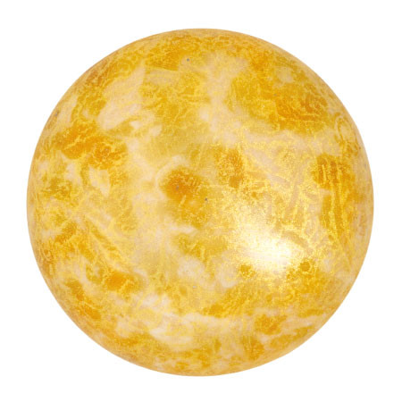 Cabochon Par Puca® 25mm - Opaque Beige Spotted - (1 Piece) Czech Glass Cab