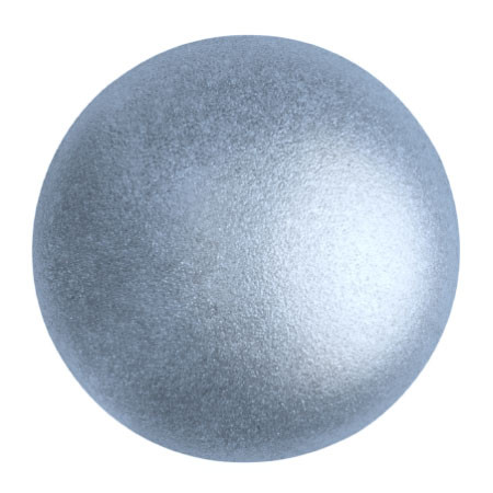 Cabochon Par Puca® 25mm - Metallic Matte Light Blue - (1 Piece) Czech Glass Cab