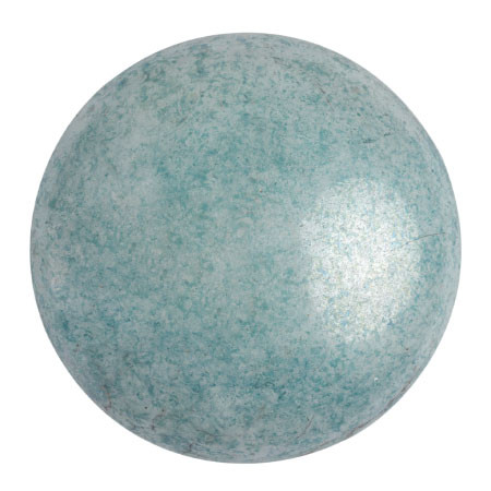 Cabochon Par Puca® 25mm - Opaque Blue Ceramic Look - (1 Piece) Czech Glass Cab