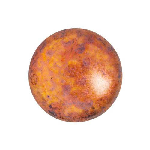 Cabochon Par Puca® 25mm - Crystal Copper Spotted - (1 Piece) Czech Glass Cab