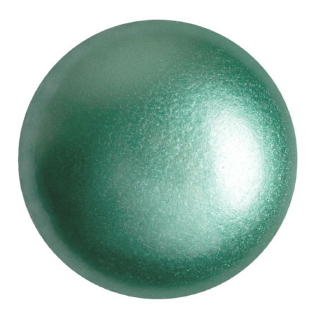 Cabochon Par Puca® 25mm - Green Turquoise Pearl - (1 Piece) Czech Glass Cab