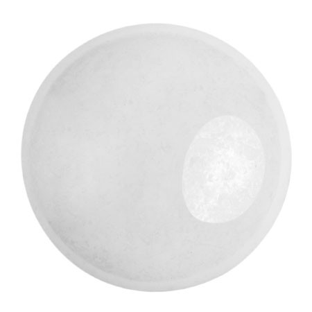 Cabochon Par Puca® 25mm - Opaque White Ceramic Look - (1 Piece) Czech Glass Cab