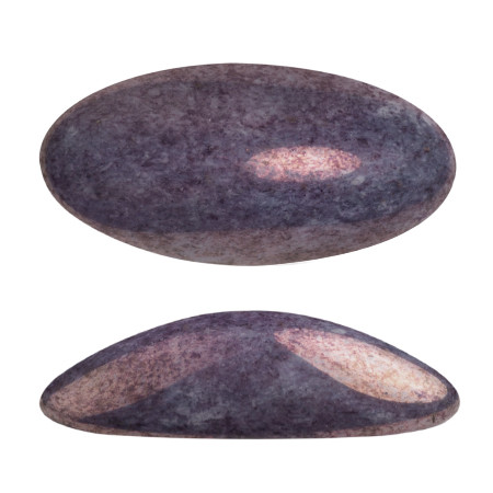 2 Pieces - Athos® Par Puca® Paris® 20x10mm - Opaque Mix Amethyst Gold Ceramic Look - Czech Glass Cab