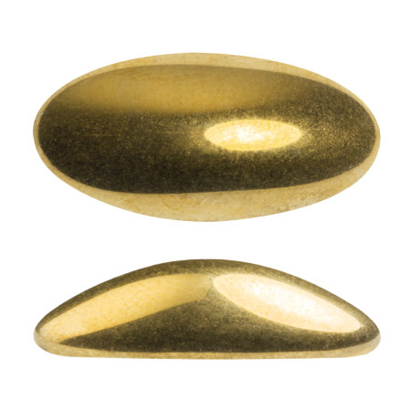 2 Pieces - Athos® Par Puca® Paris® 20x10mm - Full Dorado - Czech Glass Cab