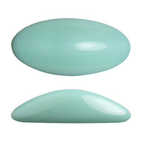 2 Pieces - Athos® Par Puca® Paris® 20x10mm - Opaque Light Green Turquoise - Czech Glass Cab