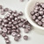 Cabochon 7mm 2-Hole (25 beads) Saturated Metallic Almost Mauve CzechMates