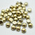 20 Beads - Cabochon 6mm 2-Hole Crystal Full Amber, Czech Glass