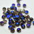 20 Beads - Cabochon 6mm 2-Hole Crystal Full Azuro, Czech Glass