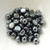 Cabochon 7mm 2-Hole (25 beads) Hematite Czech Glass Beads