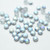 20 Beads - Cabochon 6mm 2-Hole Etched Crystal Blue Rainbow, Czech Glass