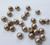 25 Beads - Cabochon 7mm 2-Hole ColorTrends Saturated Metallic Hazelnut - Czech Glass