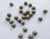 25 Beads - Cabochon 7mm 2-Hole Pacifica Poppy Seed - Czech Glass