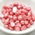 20 Beads - Cabochon 6mm 2-Hole Pastel Light Coral, Czech Glass