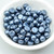 25 Beads - Cabochon 7mm 2-Hole Saturated Metallic Niagra, Blue, CzechMates, Czech Glass